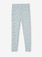 Oeko-Tex® legging met bloemenprint voor meisjes hemelsblauw