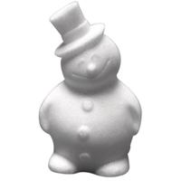 Hobby sneeuwpop - piepschuim - 17 cm - styropor - 3D - sneeuwman figuur - thumbnail