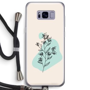 Violets are blue: Samsung Galaxy S8 Plus Transparant Hoesje met koord