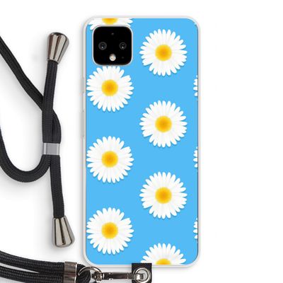 Margrietjes: Pixel 4 XL Transparant Hoesje met koord