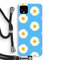 Margrietjes: Pixel 4 XL Transparant Hoesje met koord