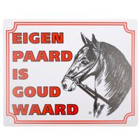 Bord: eigen paard is goud waard