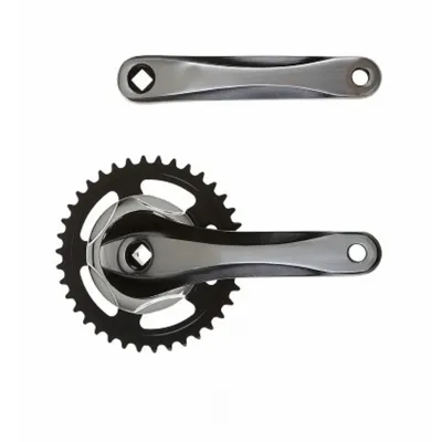Crankstel Falkx 2 Tone 38T - Zwart / Zilver