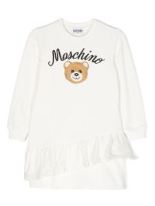 Moschino Kids robe Teddy Bear à volants - Blanc