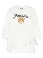 Moschino Kids robe Teddy Bear à volants - Blanc - thumbnail