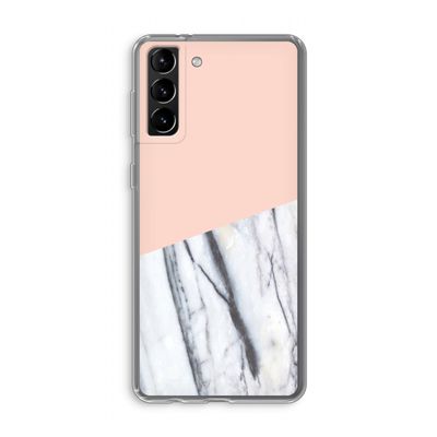 A touch of peach: Samsung Galaxy S21 Plus Transparant Hoesje