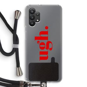 Ugh: Samsung Galaxy A32 5G Transparant Hoesje met koord