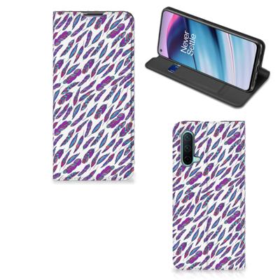 OnePlus Nord CE 5G | Hoesje met Magneet | Feathers Color OnePlus Nord CE 5G | Hoesje met Magneet | Feathers Color