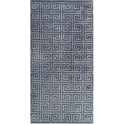 Cawö Cawo Noblesse Elegance Allover print Handdoek 50/100 nachtblauw