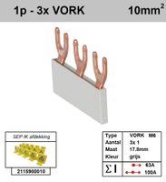 SEP Verdeelkam 1f Vork 3p 18mm grijs F01003G06