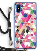 Gekleurde driehoekjes: Xiaomi Mi Mix 3 Transparant Hoesje met koord