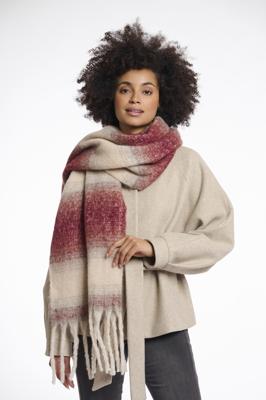 Rino - Pelle Erica.7002512 Checked Scarf Sjaals 10960 Sugar Plum Birch