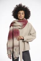 Rino - Pelle Erica.7002512 Checked Scarf Sjaals 10960 Sugar Plum Birch