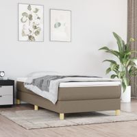 Boxspringframe stof taupe 90x200 cm - thumbnail