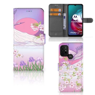 Motorola Moto G10 | G20 | G30 | Telefoonhoesje | Met pasjeshouder | Bird Flying
