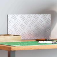 VidaXL Trap tread vierkant 2 pcs zilver 20 x 20 cm aluminium