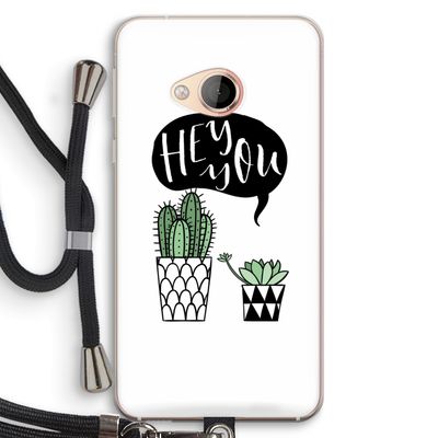 Hey you cactus: HTC U Play Transparant Hoesje met koord