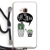 Hey you cactus: HTC U Play Transparant Hoesje met koord Hey you cactus: HTC U Play Transparant Hoesje met koord