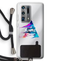 Abstract Spectrum: Huawei P40 Pro Plus Transparant Hoesje met koord