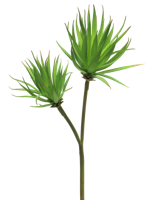 Agave plant pick x2 green 64 cm kunstbloem - Nova nature