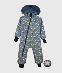 Waterproof Softshell Overall Comfy Bees Jumpsuit