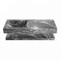 MONDIAZ ALAN-DLUX 120cm planchet Lava. Vrijhangende wastafel CLOUD links 1 kraangat, kleur Lava.