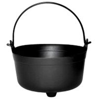 Heksenketel/kookpot - zwart - kunststof - dia 24 cm