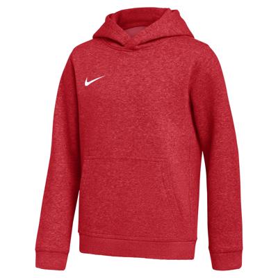Nike Park 26 Fleece Pullover Hoodie Kids Rood Wit Nike Park 26 Fleece Pullover Hoodie Kids Rood Wit