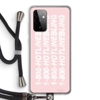 Hotline bling pink: Samsung Galaxy A72 5G Transparant Hoesje met koord