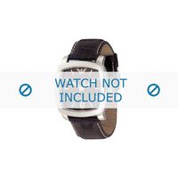 Armani horlogeband AR-5803 Leder Donkerbruin 24mm