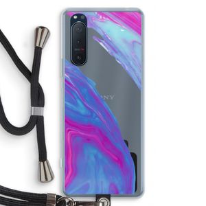 Zweverige regenboog: Sony Xperia 5 II Transparant Hoesje met koord