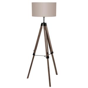 Eglo Landelijke vloerlampLantada 106cm Tripod hout met taupe - 44115