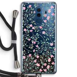 Sierlijke bloemen: Huawei Mate 10 Pro Transparant Hoesje met koord