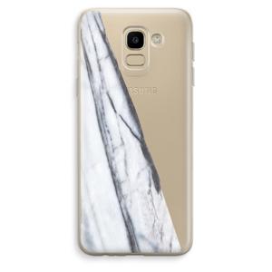 Gestreepte marmer: Samsung Galaxy J6 (2018) Transparant Hoesje