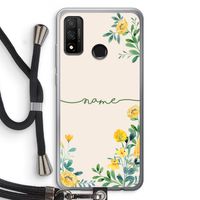 Gele bloemen: Huawei P Smart (2020) Transparant Hoesje met koord