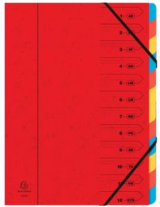Exacompta Sorteermap 12-delig, rood