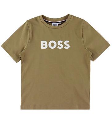Hugo Boss Logo T-Shirt Kids Donkergroen - Maat 13/14 jaar - Kleur: Donkergroen | Soccerfanshop