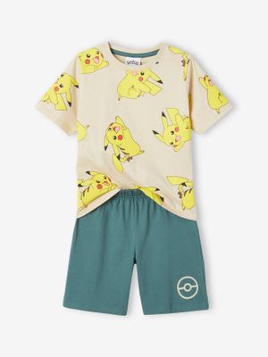 Tweekleurige pyjamashort voor jongens Pokemon® smaragdgroen