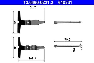 Accessoireset, schijfremblok 13046002312