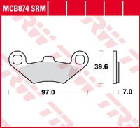 TRW Remblokken, en remschoenen voor de moto, MCB874SRM Sinter maxi scooter