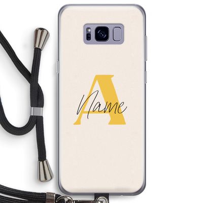 Amber Script: Samsung Galaxy S8 Plus Transparant Hoesje met koord