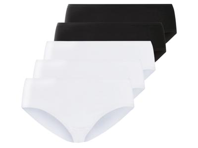 esmara Dames slips 5-pack (Zwart/wit, XXL)