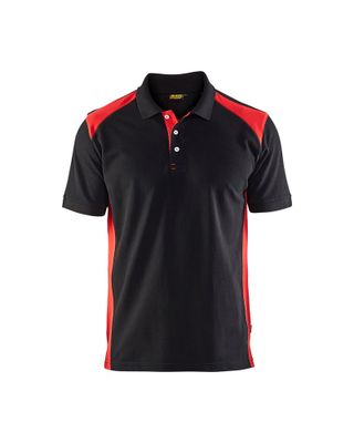 Blaklader polo pique polo 3324-1050 zwart/rood mt XL