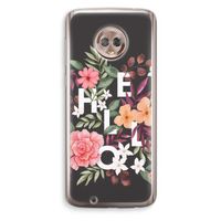 Hello in flowers: Motorola Moto G6 Transparant Hoesje