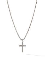 David Yurman collier en argent sterling Cable Classics Cross serti de diamants - thumbnail