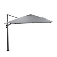 Hawaii zweefparasol Deluxe 300x300 carbon black/lichtgrijs zonwering - Garden impressions