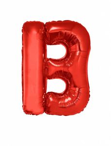 Folieballon Rood Letter 'B' groot