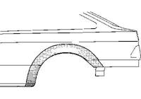 PLAATWERKDEEL SIERRA 3/83-.Wielscherm Links Achter 1820147