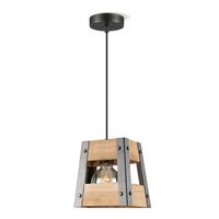 Home sweet home barn hanglamp hout/burned metal