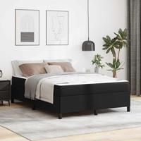 Bedframe met matras met matras Zwart 140 x 200 cm Kunstleer